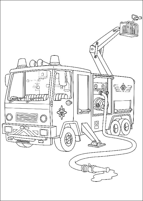 fireman sam coloring page