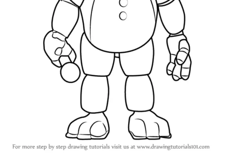 toy freddy coloring page
