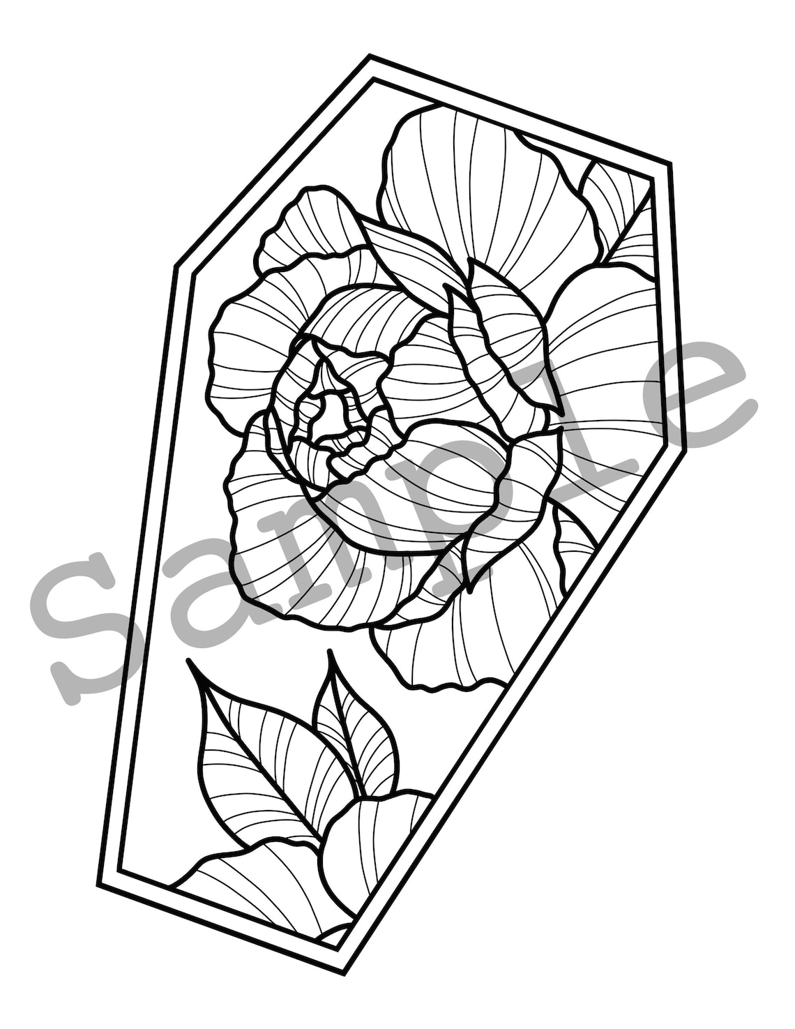 coffin coloring page