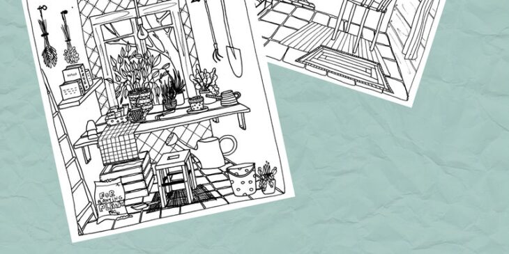 farmhouse coloring pages