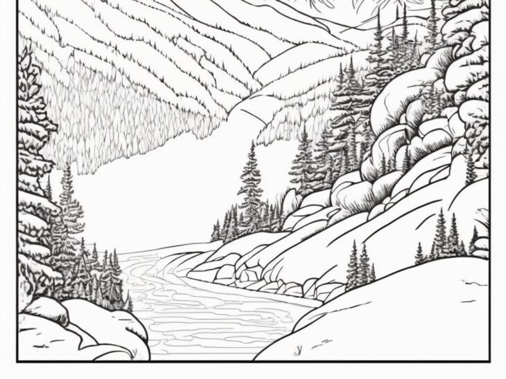 moutain coloring pages