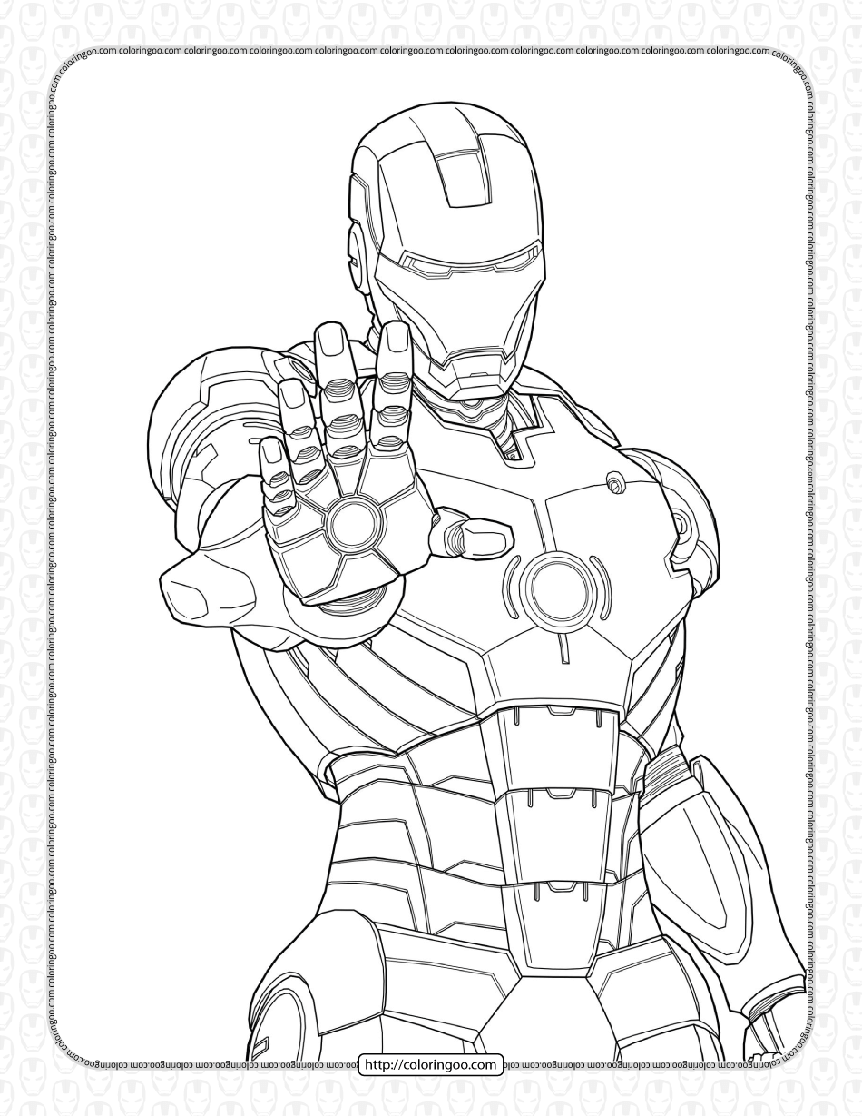 zombie iron man coloring pages