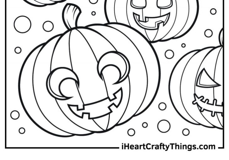jack o lantern coloring page 2
