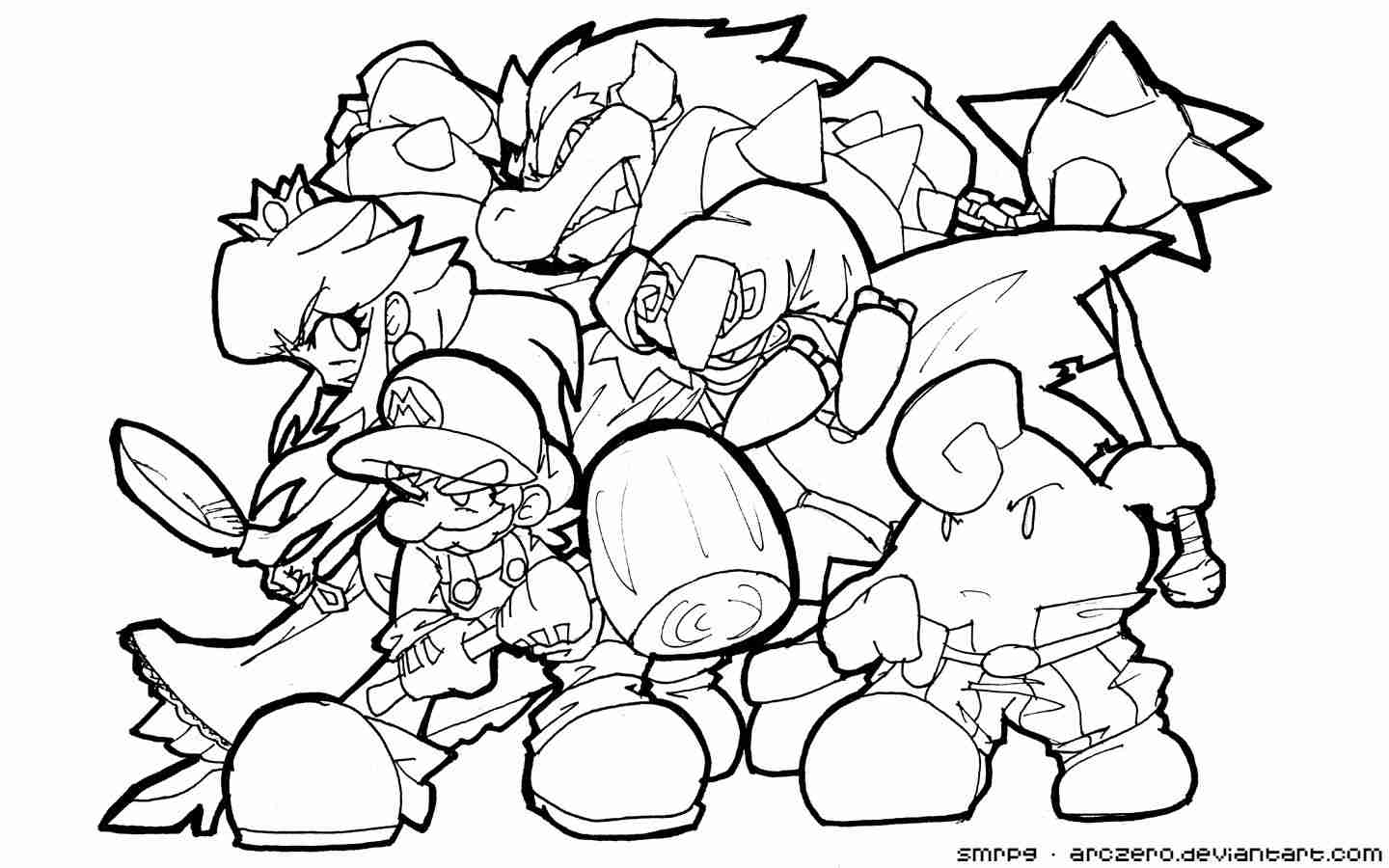 smash brothers coloring pages