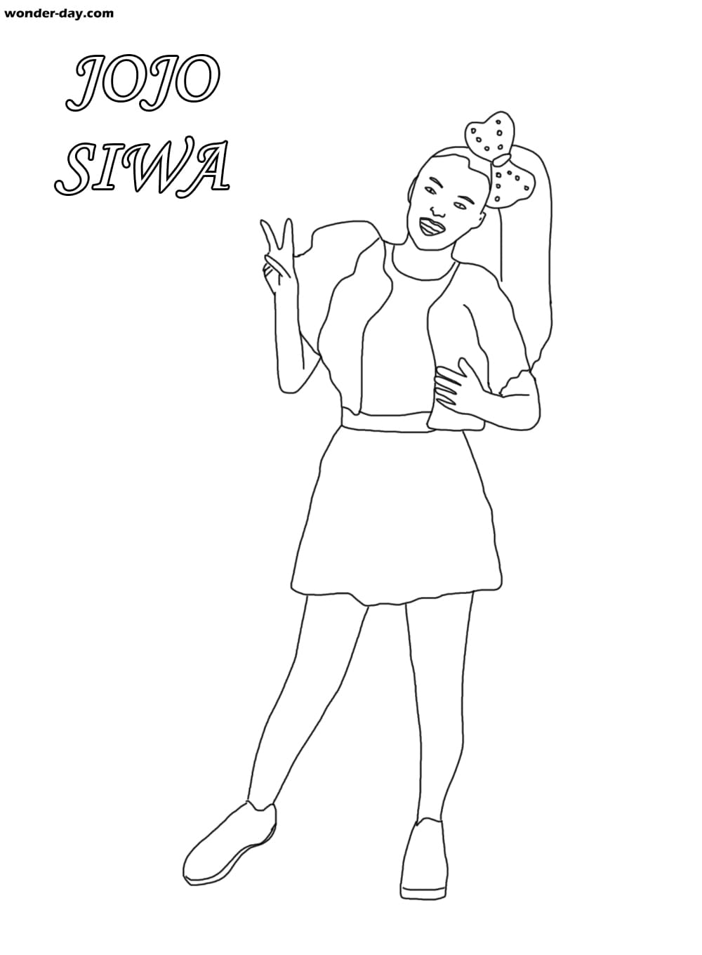 jojo siwa and bowbow coloring pages