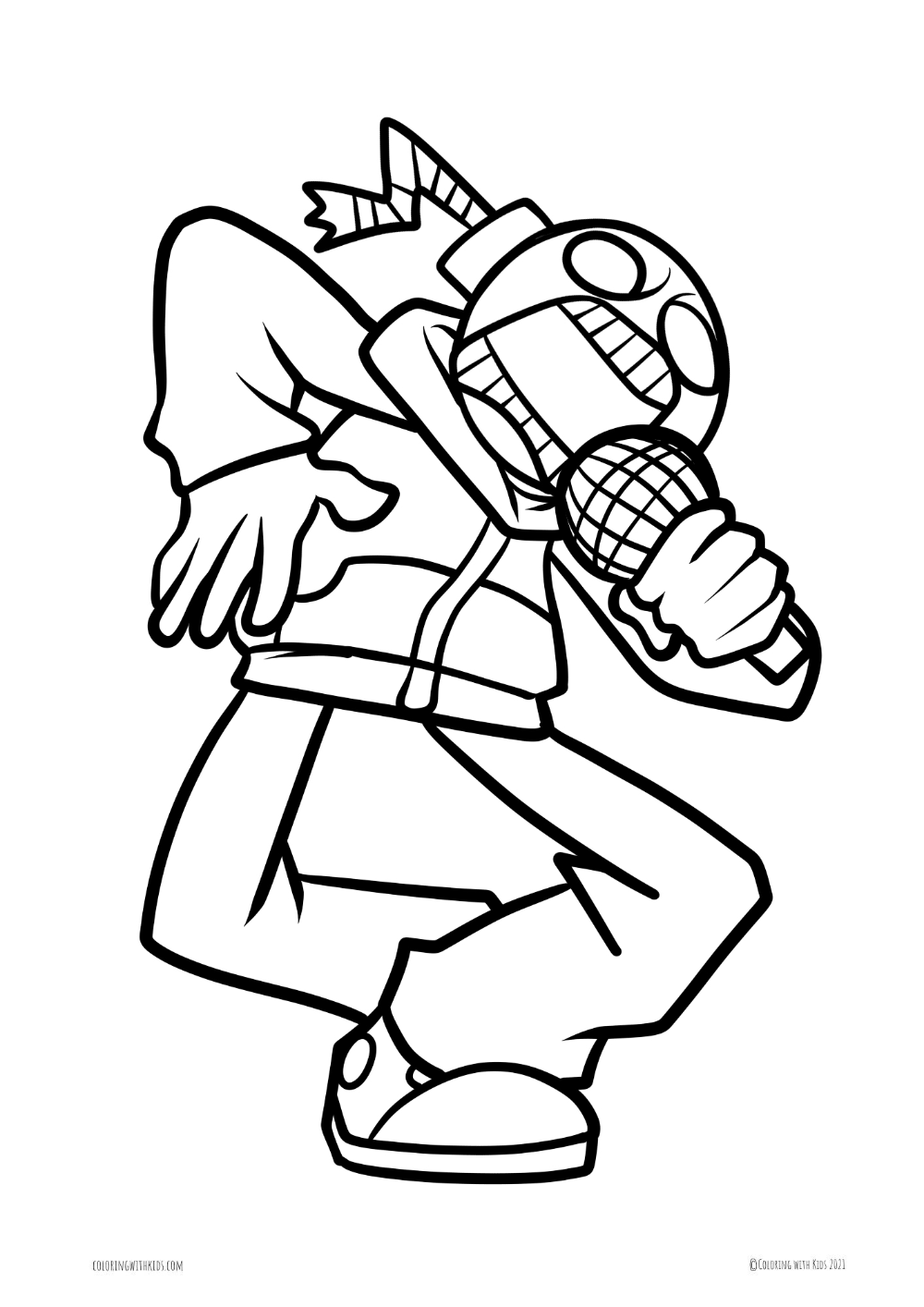 fnf coloring pages tricky