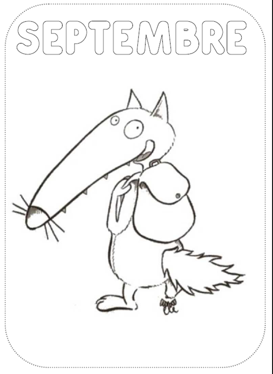 le loup qui voyageait dans le temps coloriage