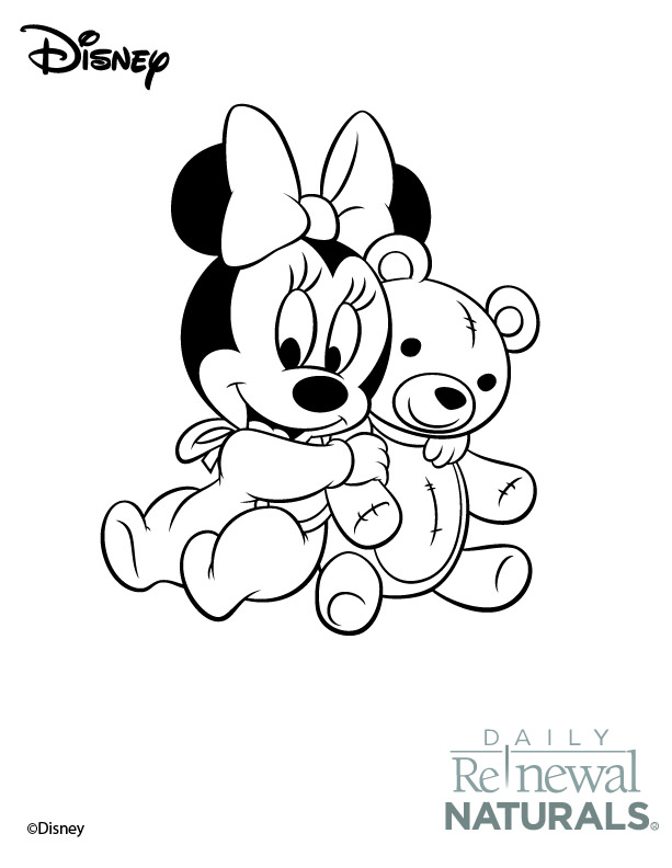 baby minnie mouse coloring pages