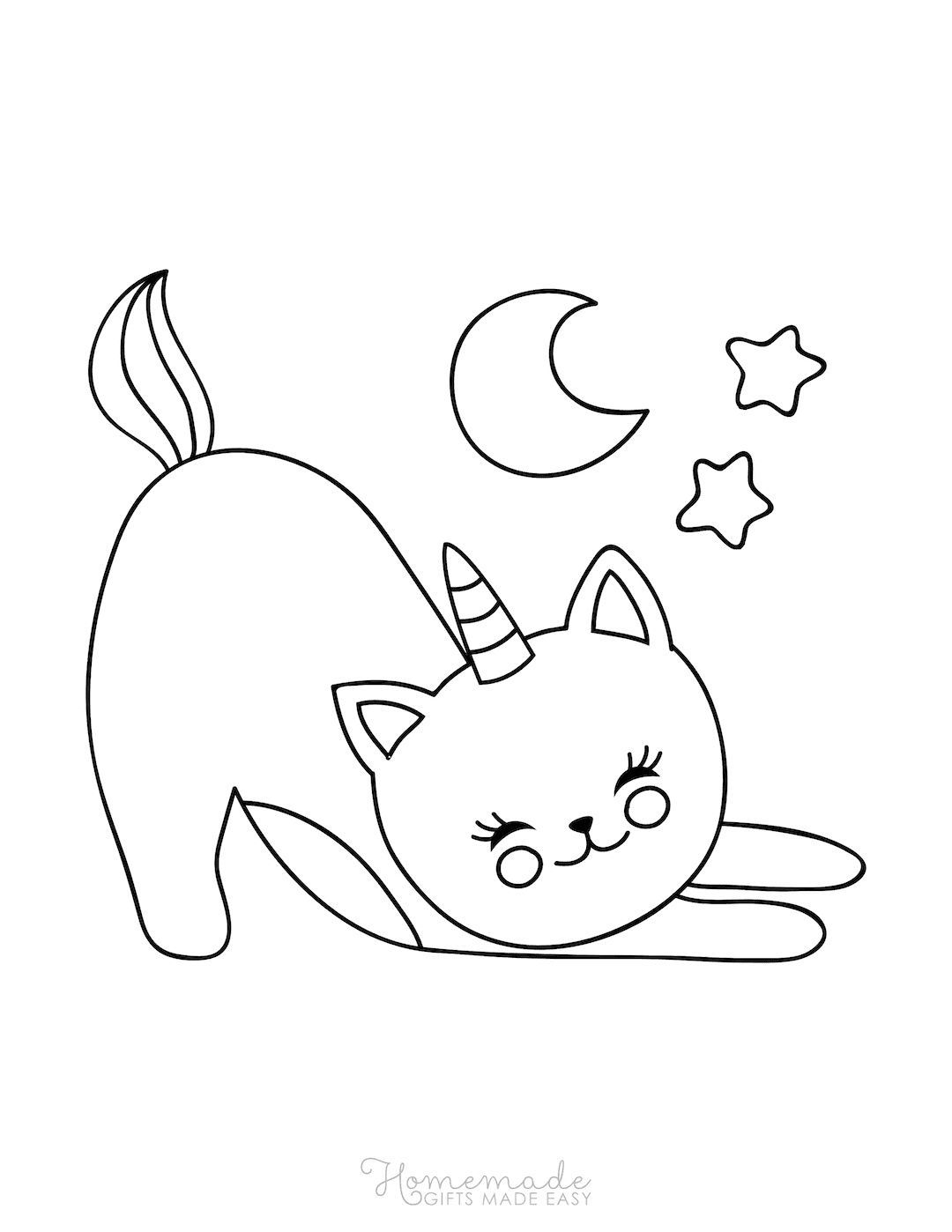 caticorn coloring pages