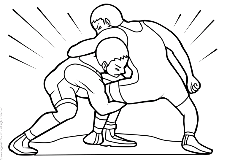 coloring pages wrestling