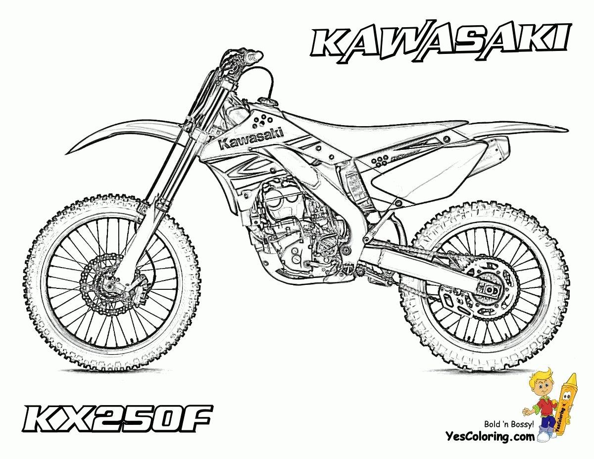 44 moto cross kawasaki dessin pictures