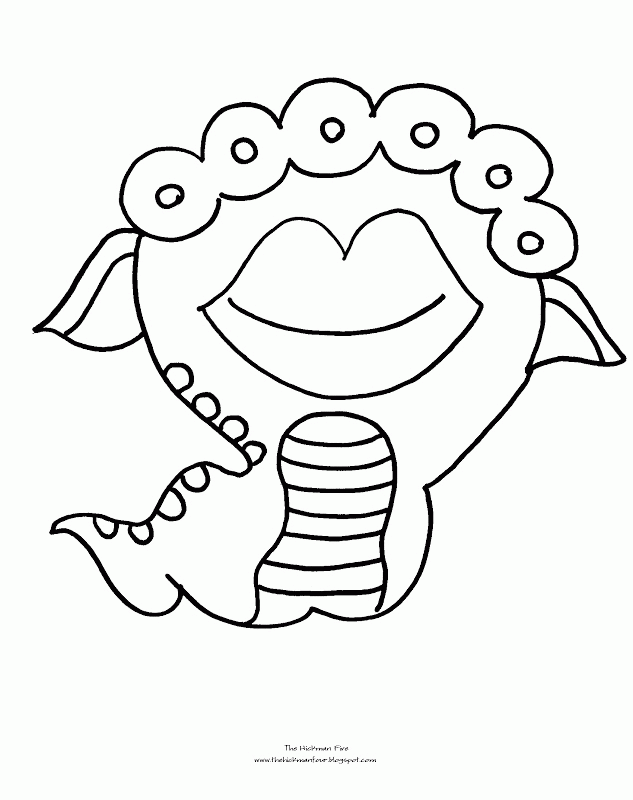 Monster Coloring Sheets - Coloring Home