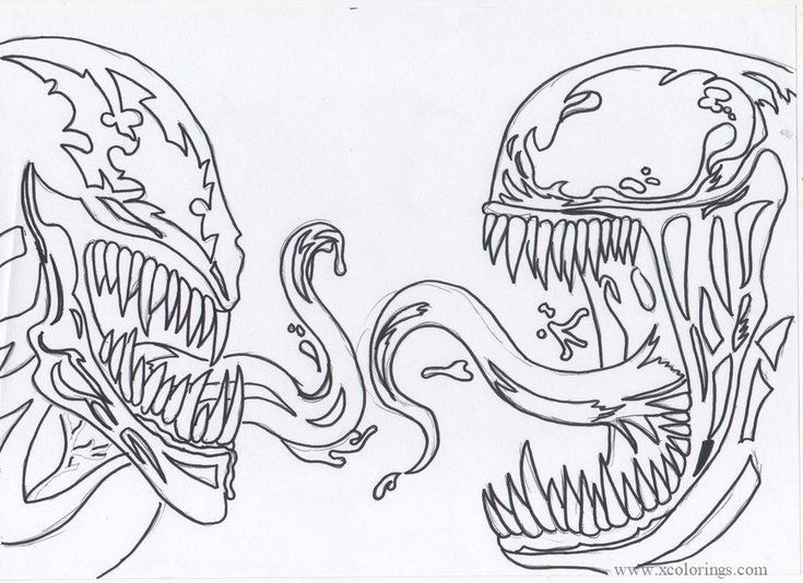 venom and carnage coloring page