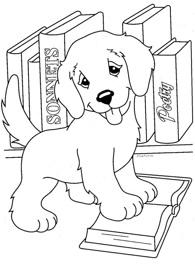 coloring pages golden retriever