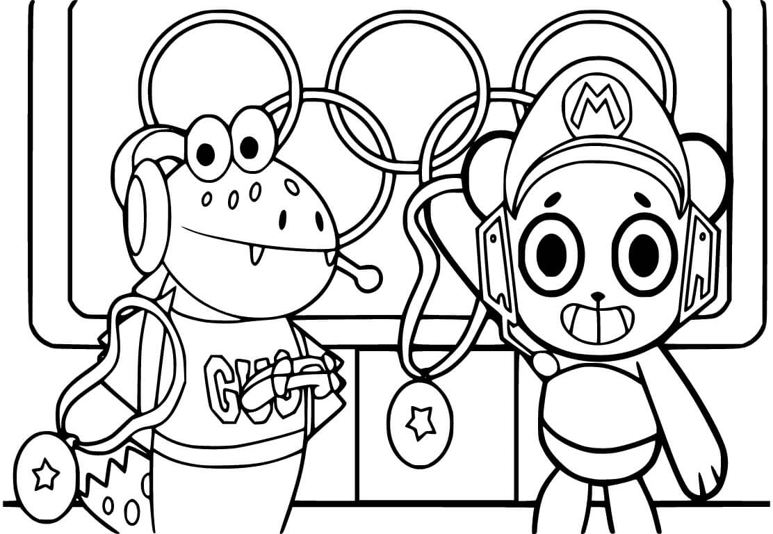 coloring sheet combo panda coloring pages