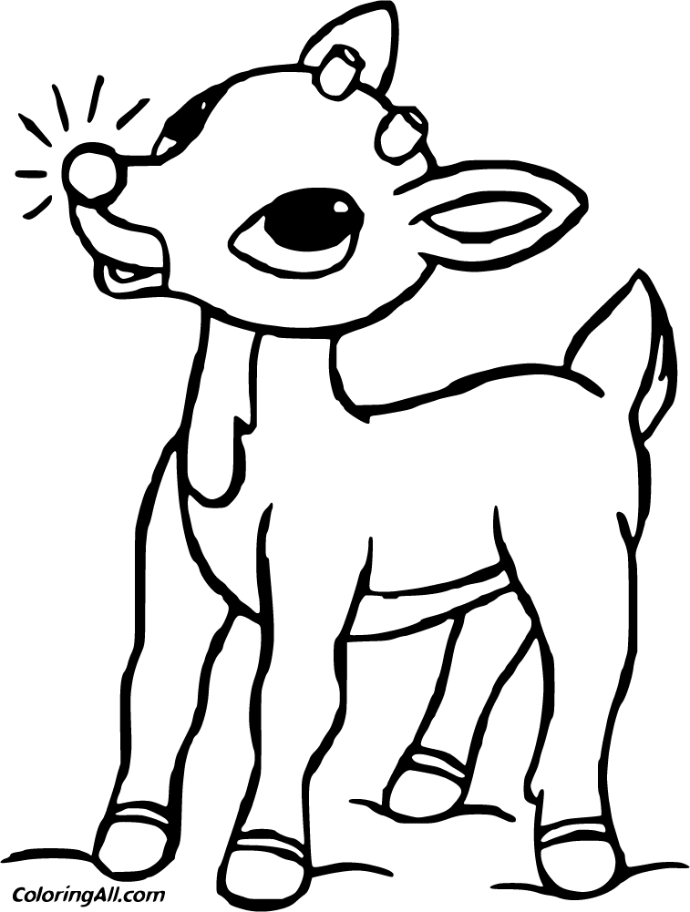 rudolph coloring page