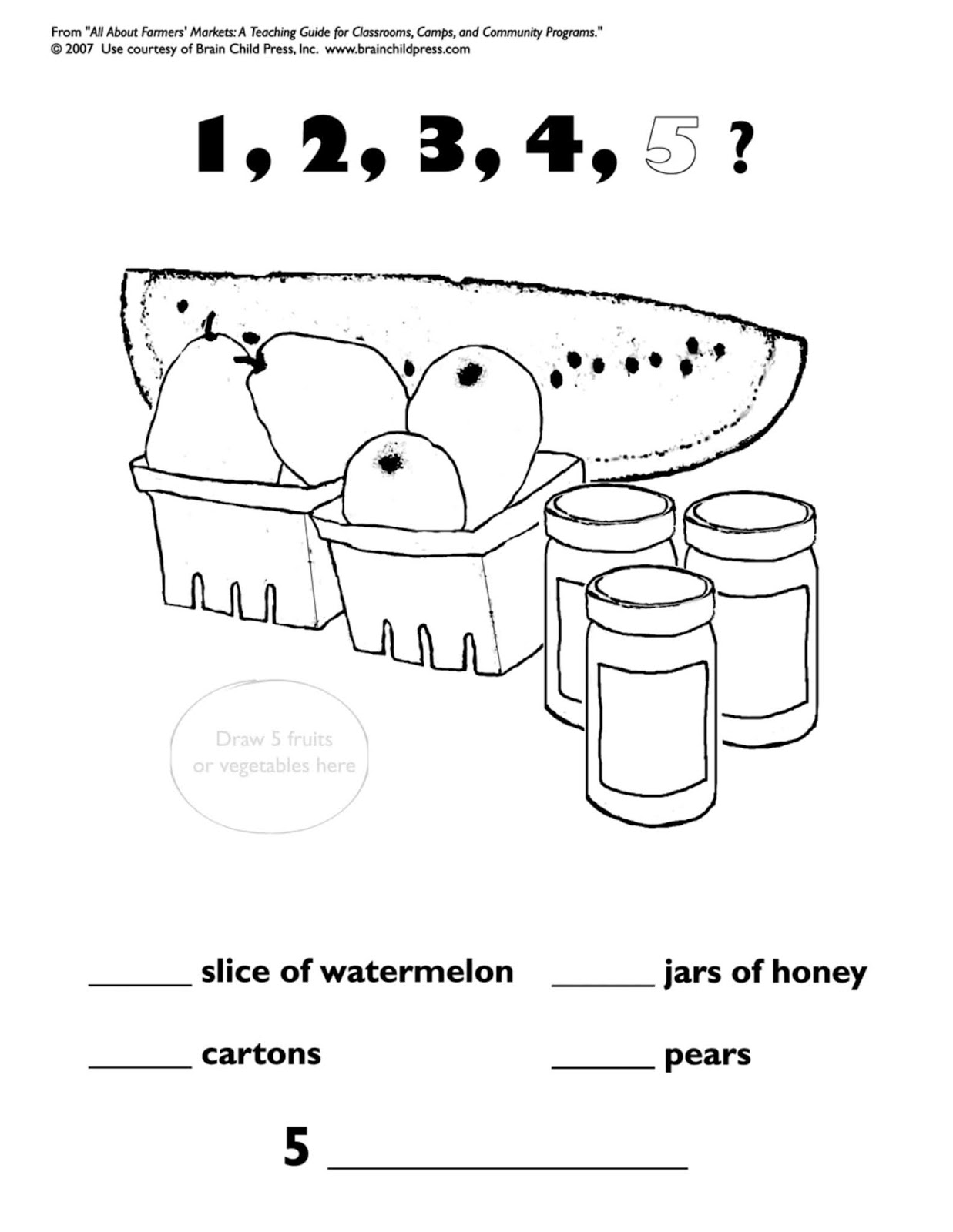 farmers market coloring pages
