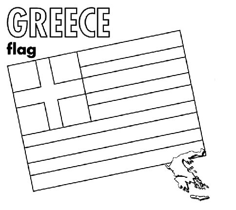 greek flag coloring page