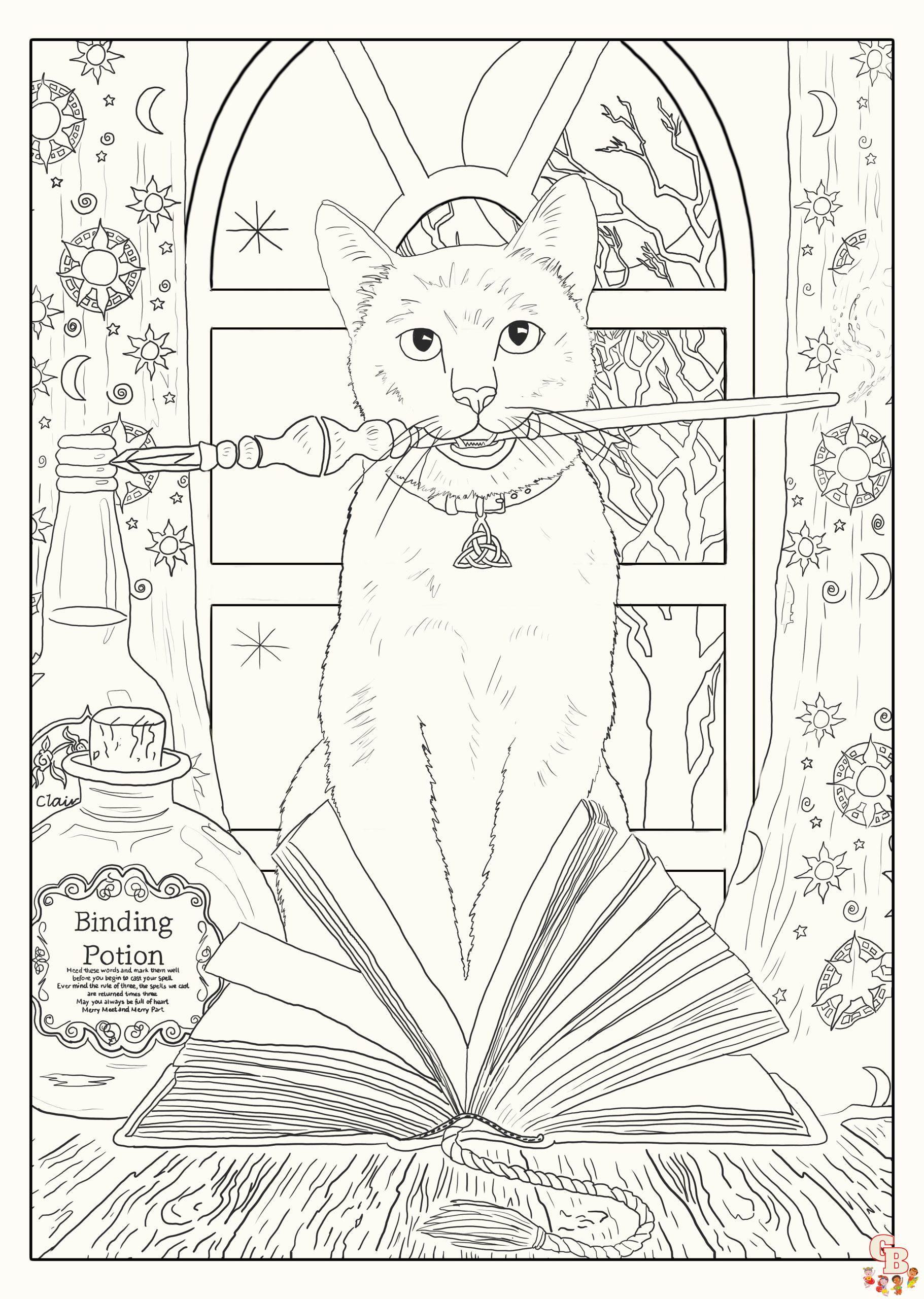 hocus pocus spell book coloring pages