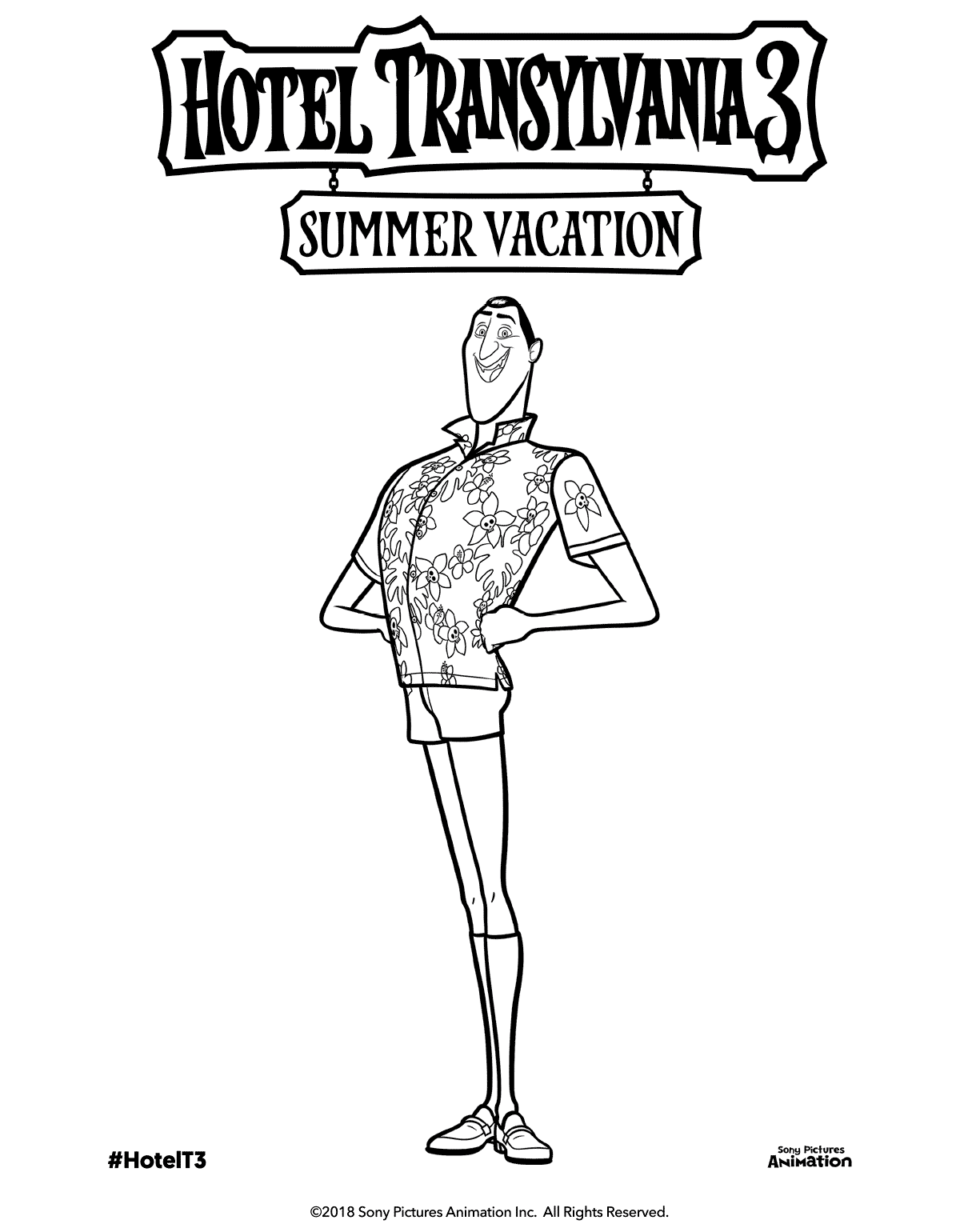 coloring pages hotel transylvania