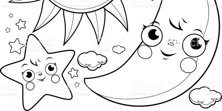 coloring pages sun and moon coloring pages sun and moon