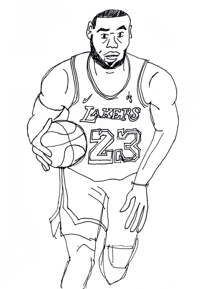 coloring pages of lebron james