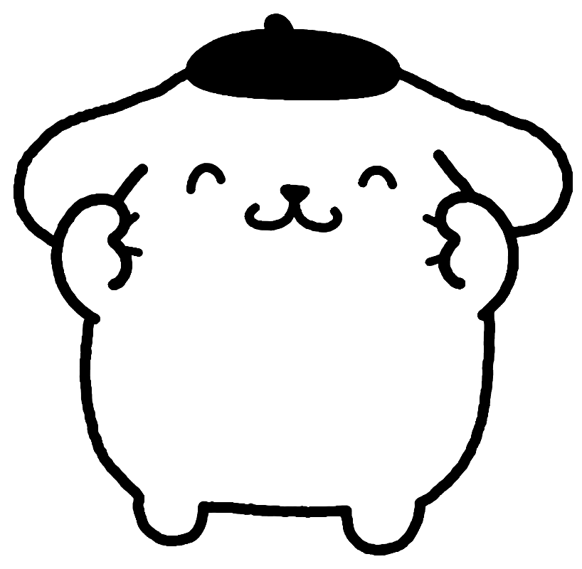 sanrio pompompurin coloring pages