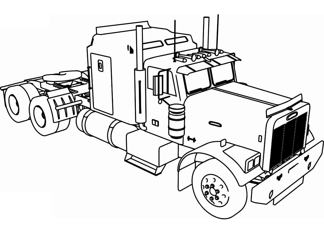 fall truck coloring page