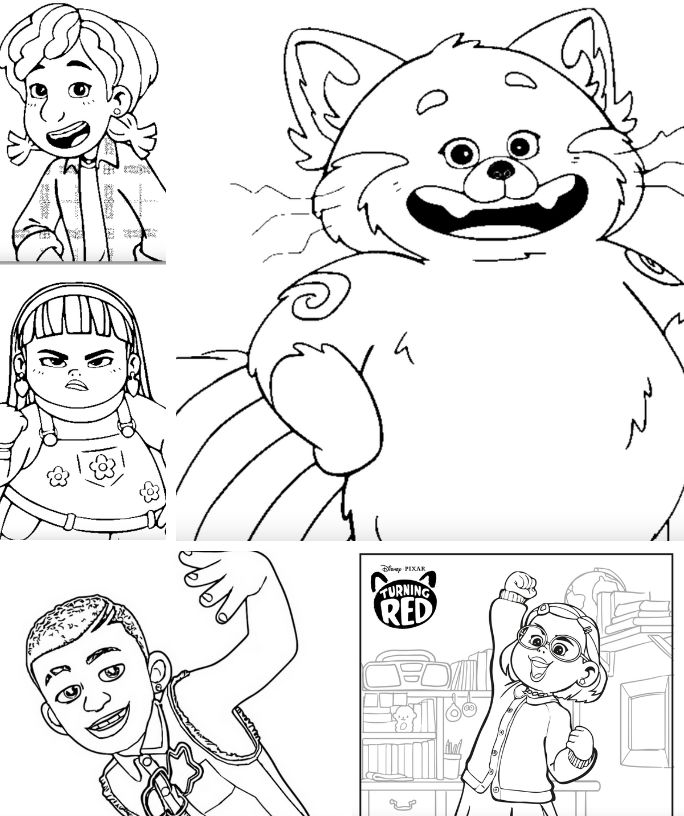 abby turning red coloring page