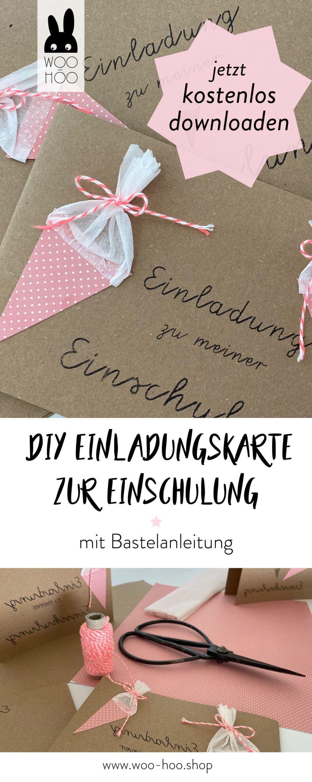 einladung einschulung basteln