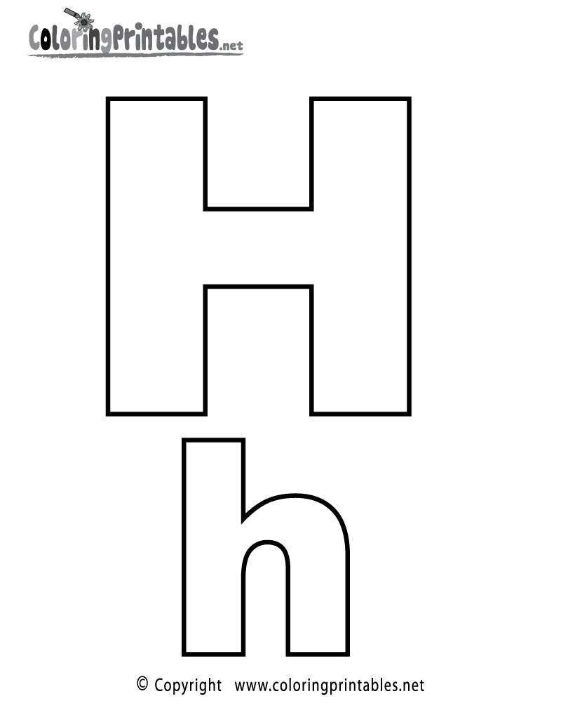 letter h coloring pages preschool