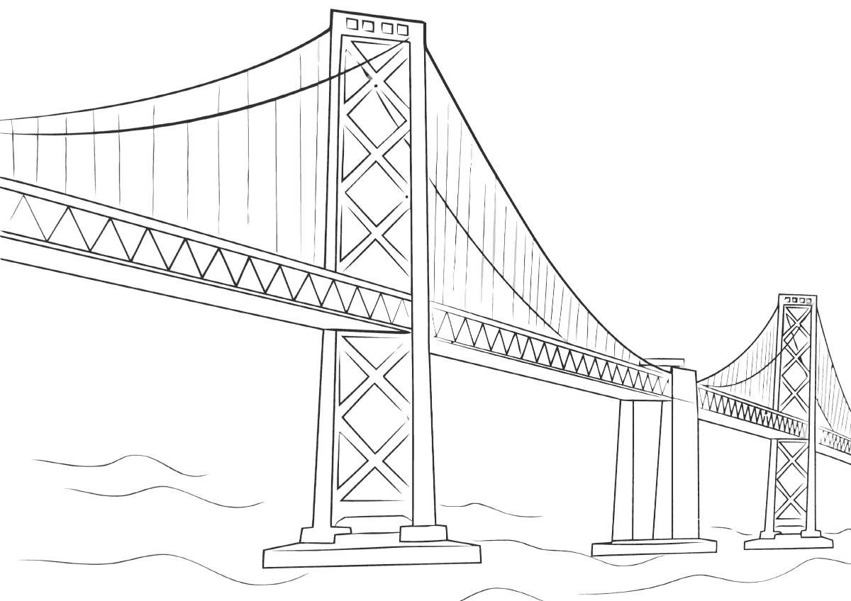 bridge coloring pages