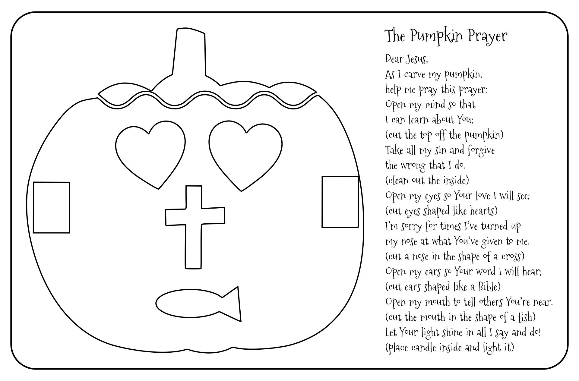 christian pumpkin coloring pages