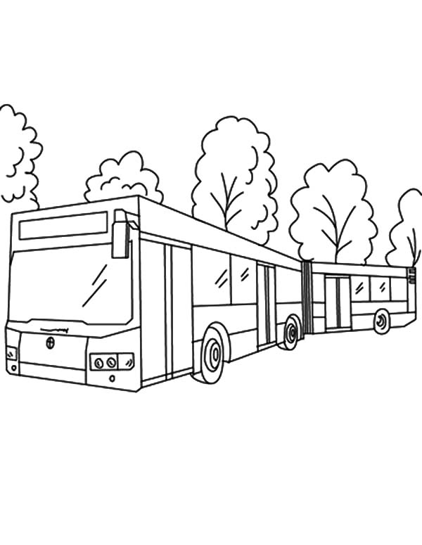 city bus coloring page