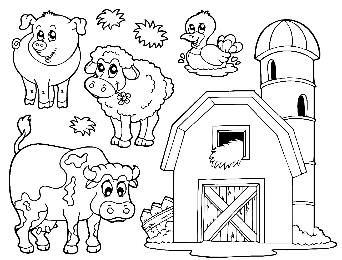 coloriage animaux ferme a imprimer