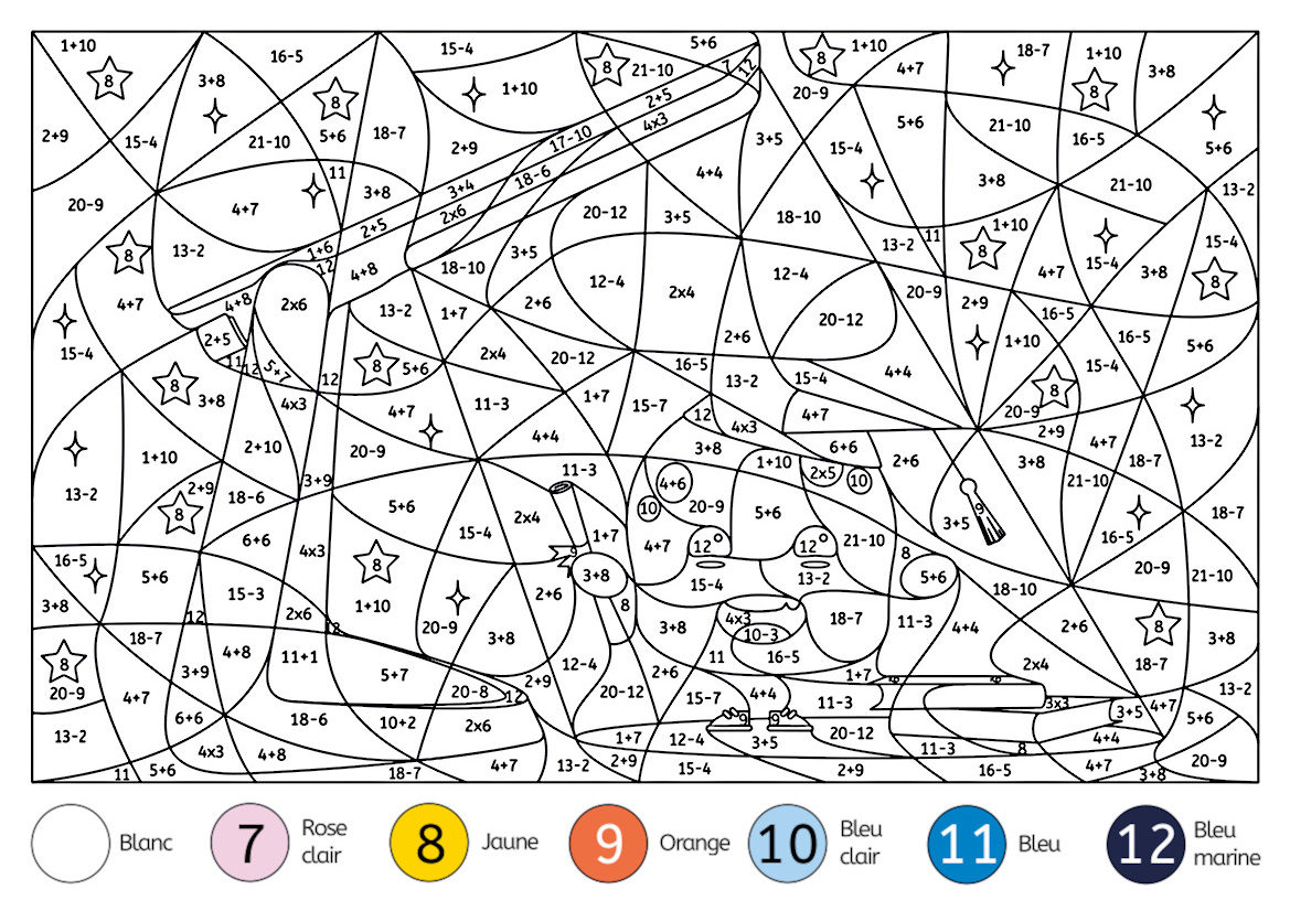 ce2 coloriage magique