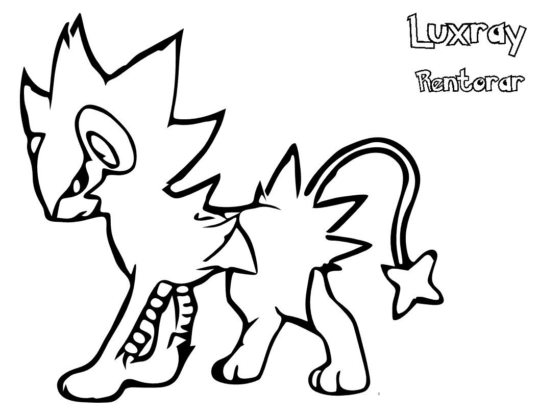 luxray coloring pages