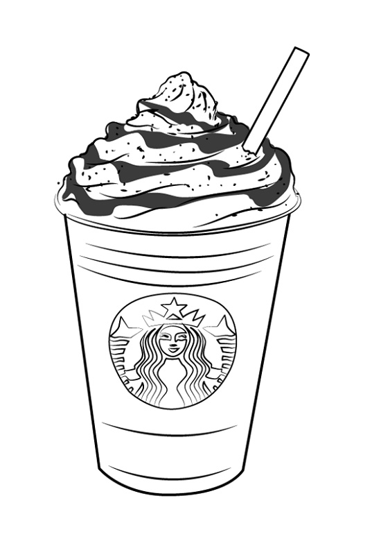 starbucks coffee coloring page