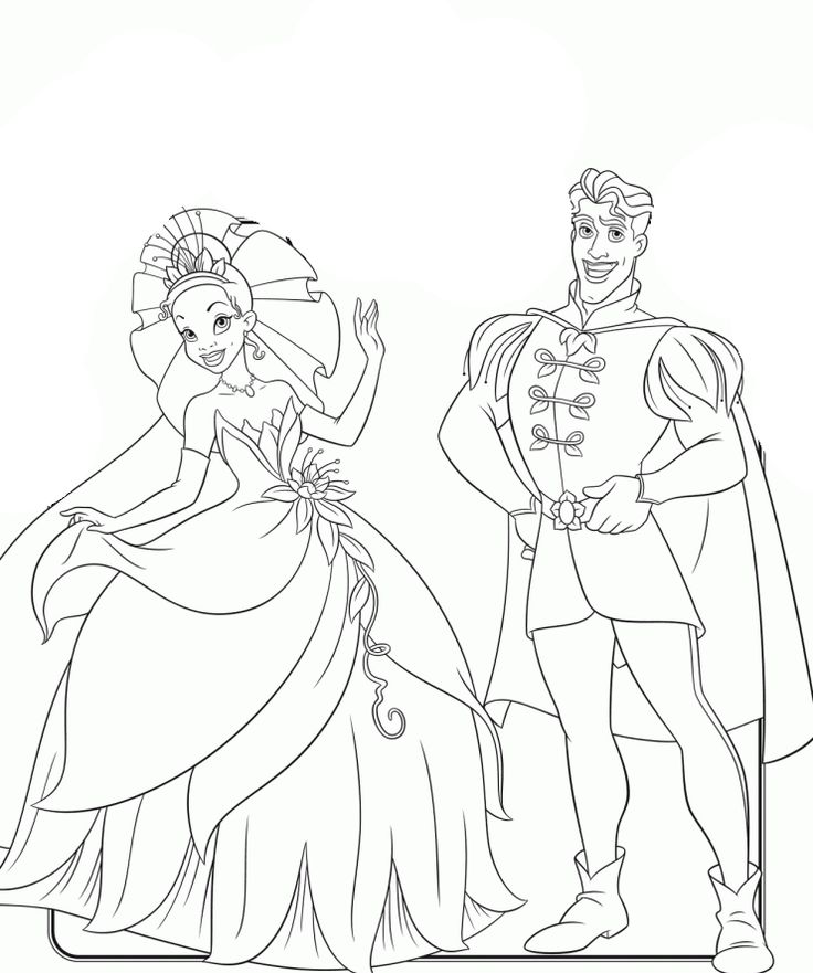 coloring pages princess and the frog