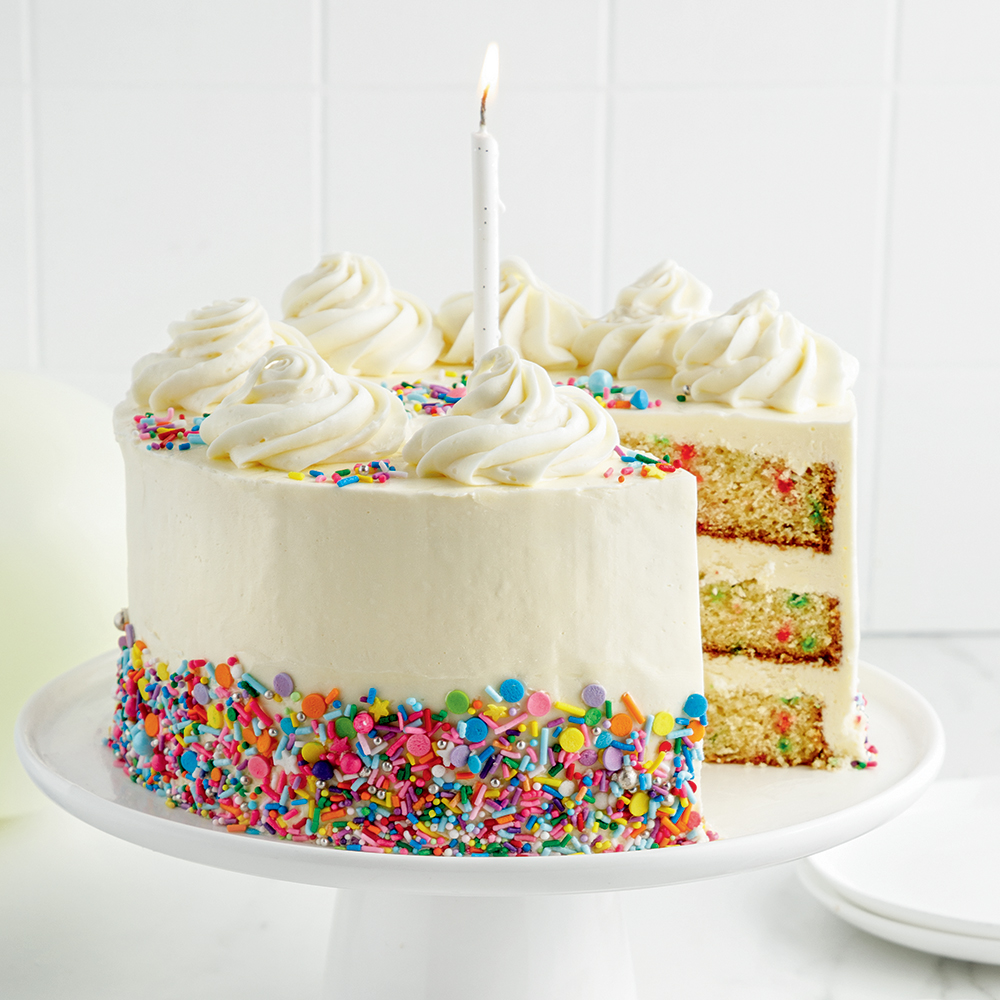 Gâteau d’anniversaire aux confettis - 5 ingredients 15 minutes