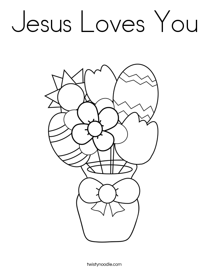 jesus loves you coloring pages