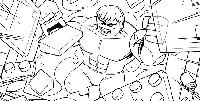 lego hulk coloring page