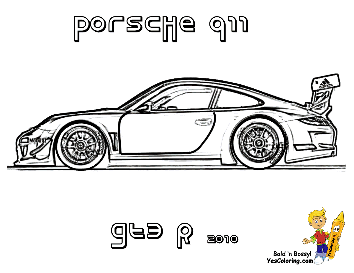 porsche car coloring pages