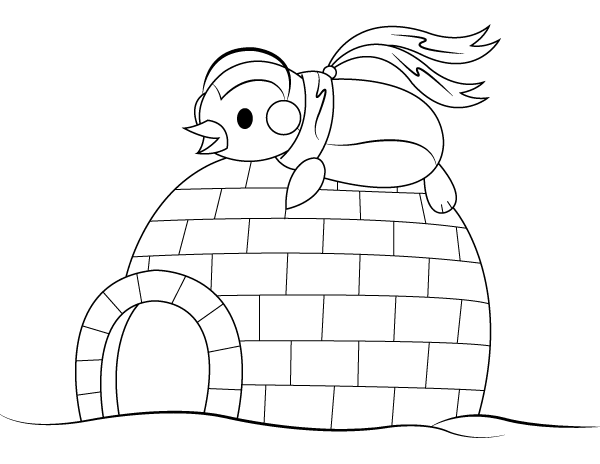 coloring pages igloo