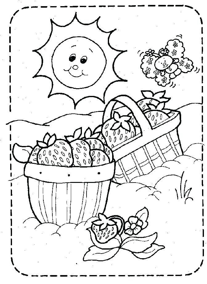 picnic food coloring pages