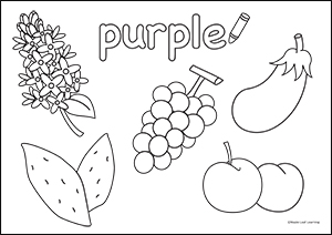 purple coloring page