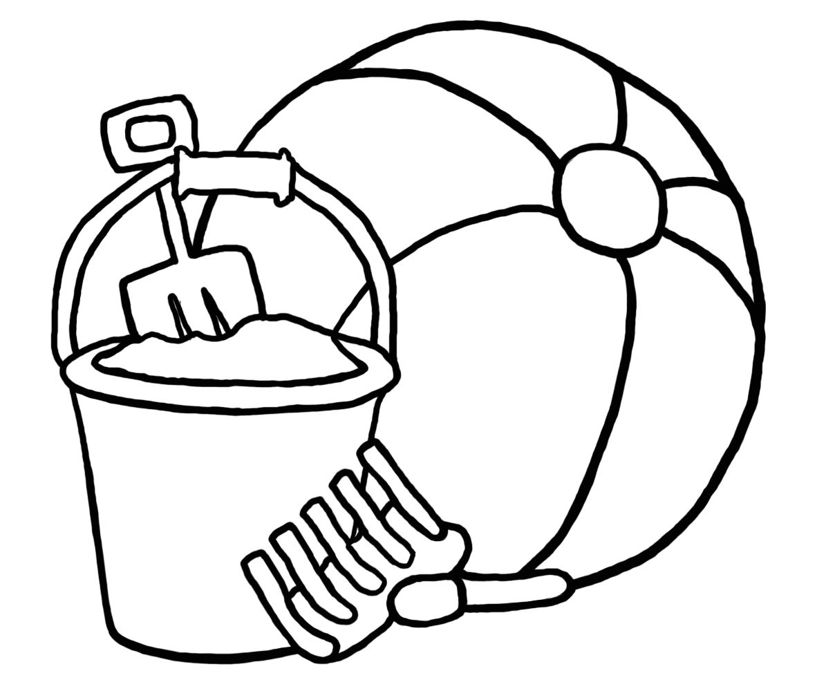coloring pages beach ball