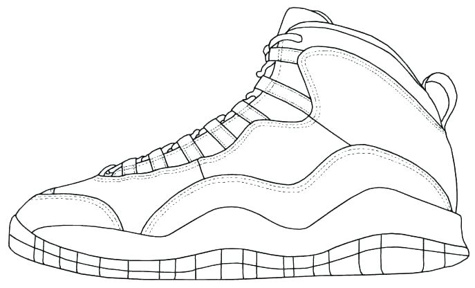 sneaker coloring pages