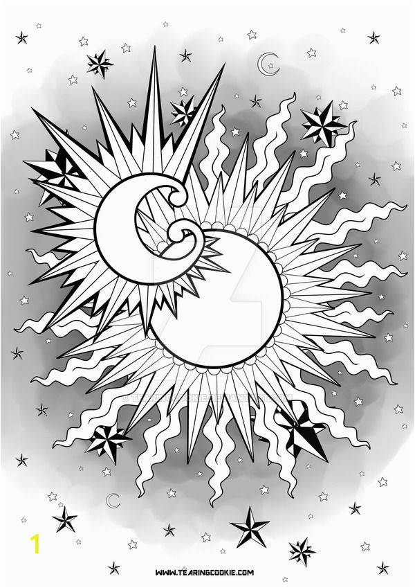 Sun and Moon Coloring Pages for Adults | divyajanani.org