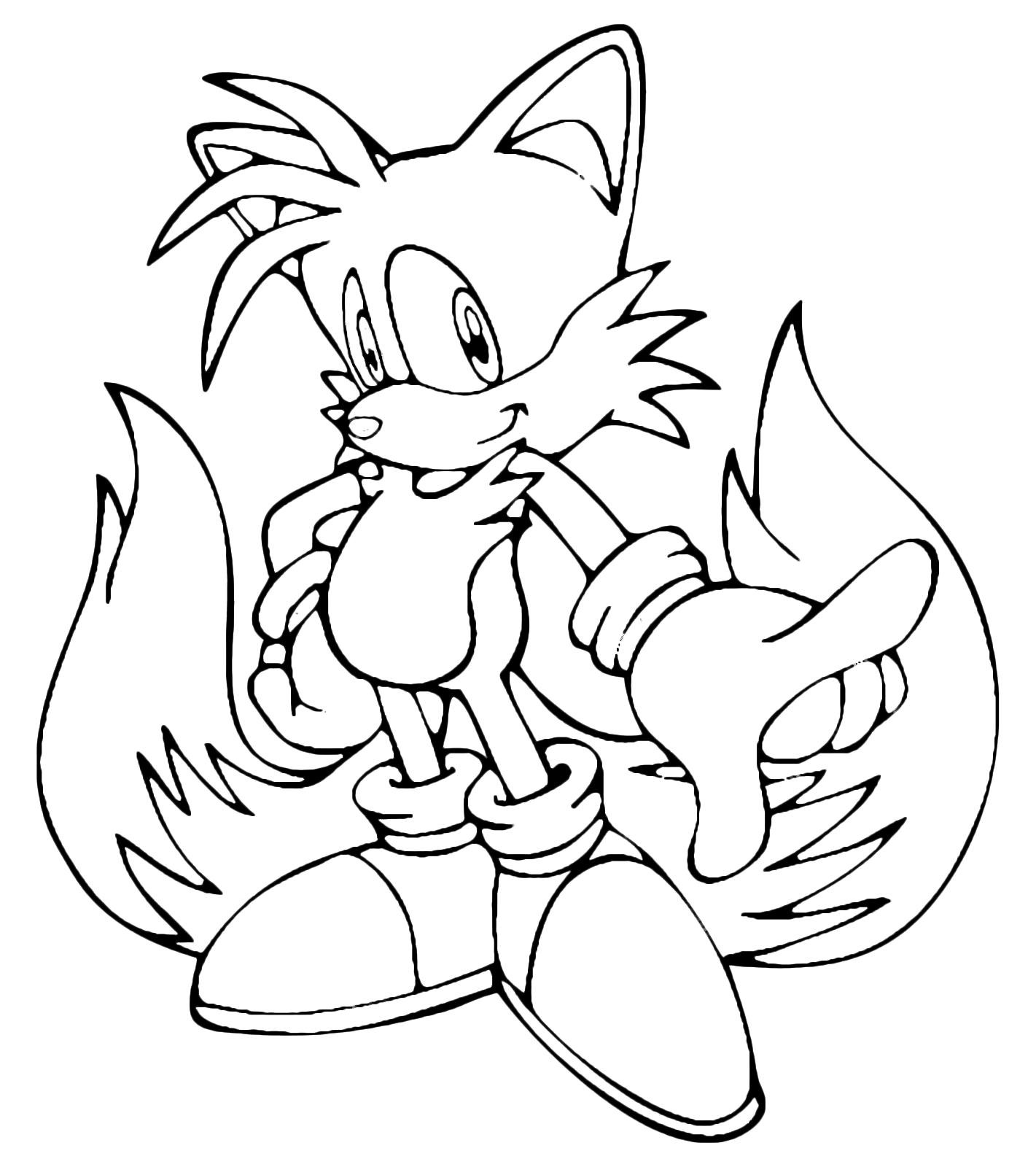 Printable Sonic And Tails Coloring Pages